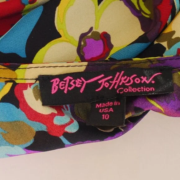 Betsey Johnson Floral Silk Flounced Dress - USA - Picture 5 of 5
